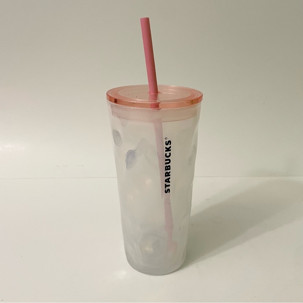 Starbucks 2022 Christmas Holiday Mottled Milky Luster Glass Tumbler 18oz Cup